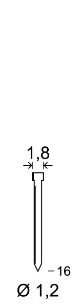 Minibrads JM-16 mm verzinkt