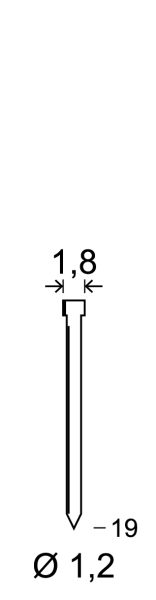 Minibrads JM-19 mm verzinkt