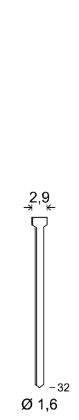 Brads 20°-16/32 INOX