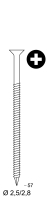 Scrail 25/28x57 verzinkt  TX15