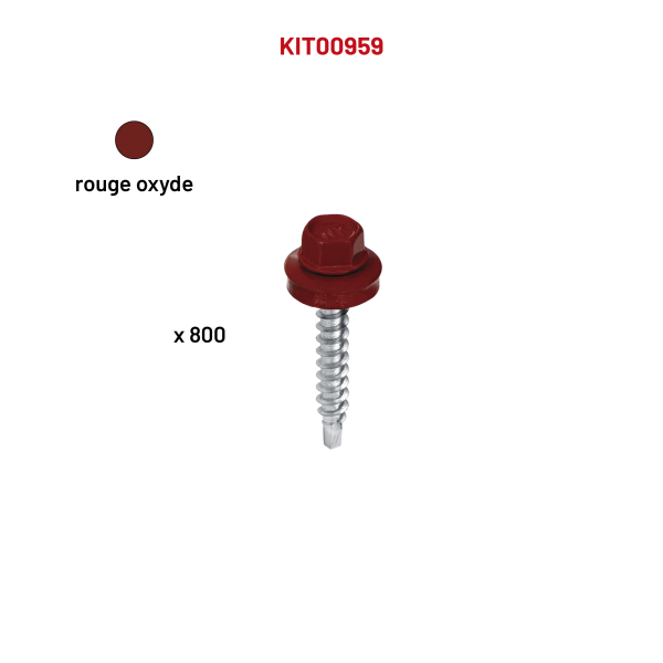 800  VHB 4,8x55 rouge oxyde