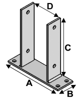 Pfostenträger U Typ PBU - 91 Pfostenträger U Typ PBU - 91